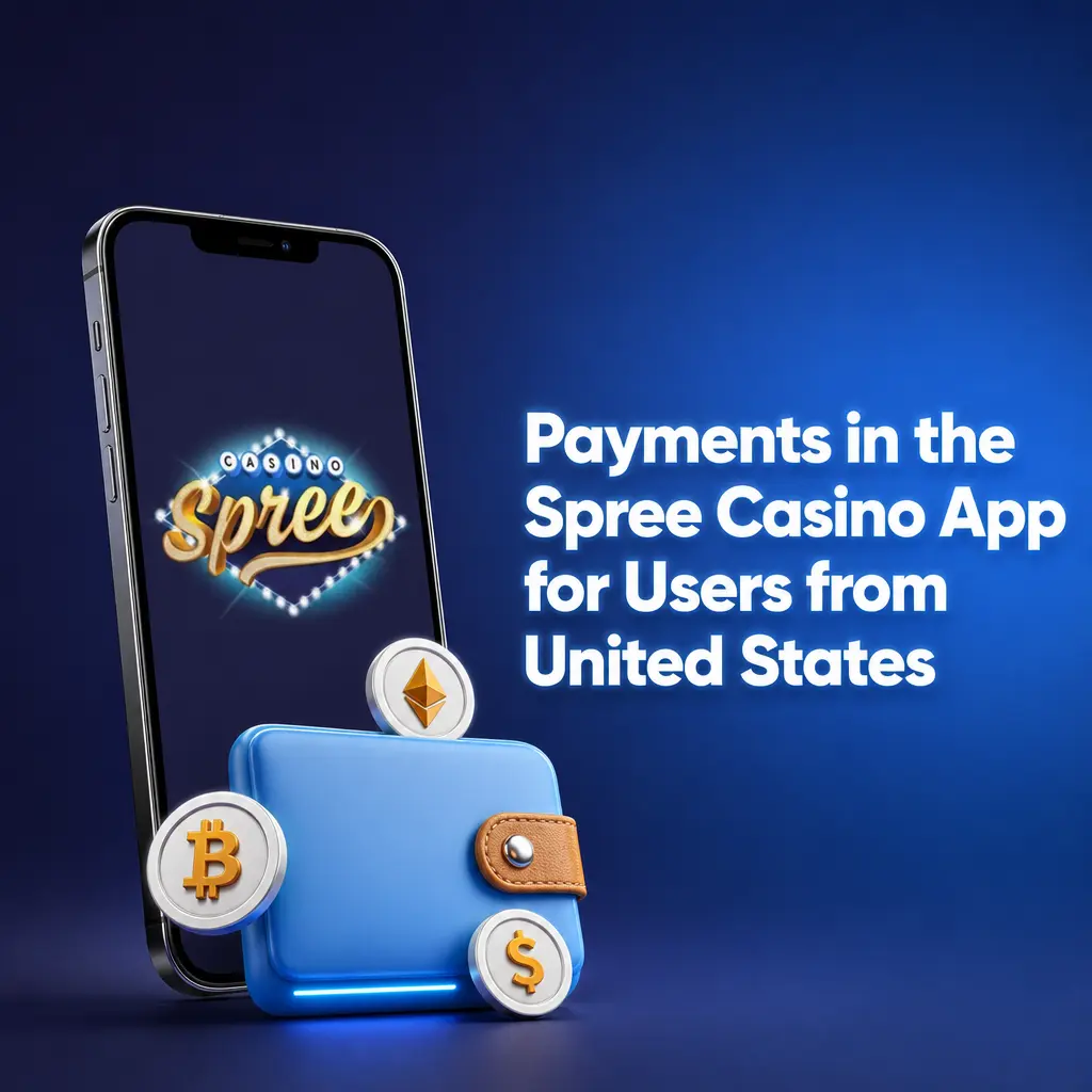 Payment options in the Spree Casino app for US users, including Apple Pay, Google Pay, Visa, Mastercard, Skrill, and ACH transfer
