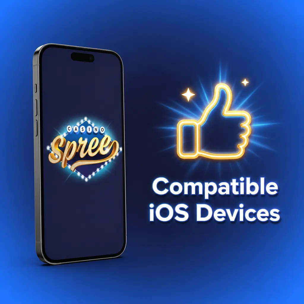 Compatible iPhone models for the Spree Casino app, from iPhone X through iPhone 15 series