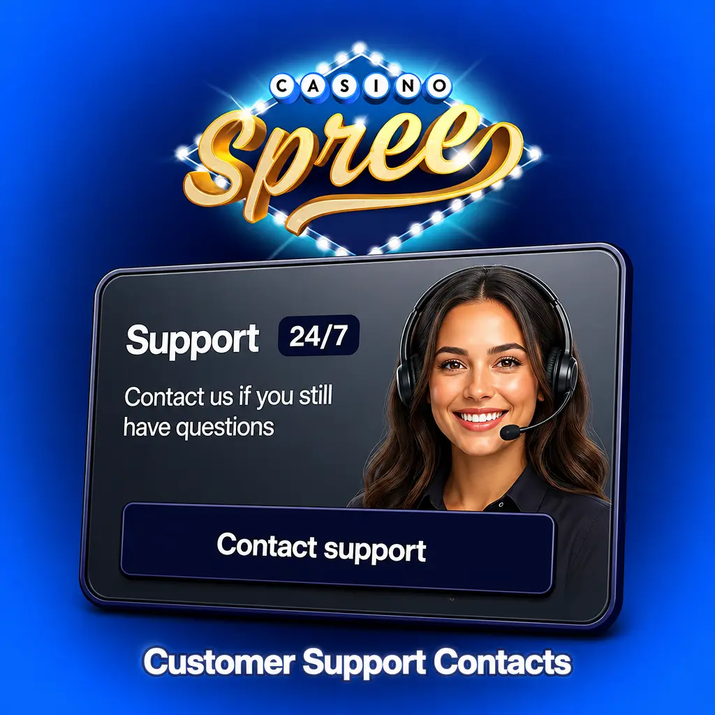 Customer support contacts showing live chat, support ticket, and help center options for deposit and withdrawal help