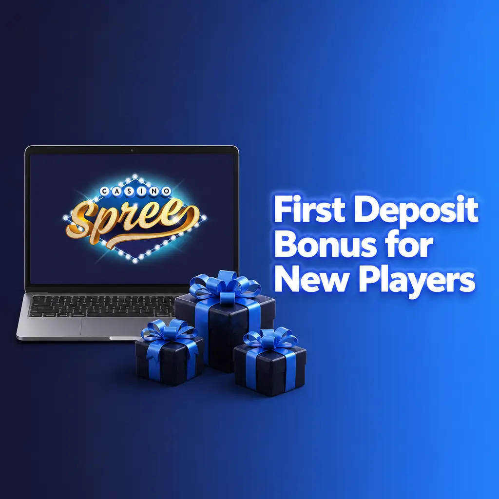 Spree Casino first deposit bonus: 85,000 Gold Coins plus 62.5 free Sweeps Coins for new players on qualifying purchases.