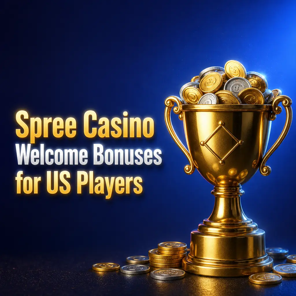 Spree Casino welcome bonus: 85,000 Gold Coins plus 62.5 free Sweeps Coins for new US players, no promo code needed.